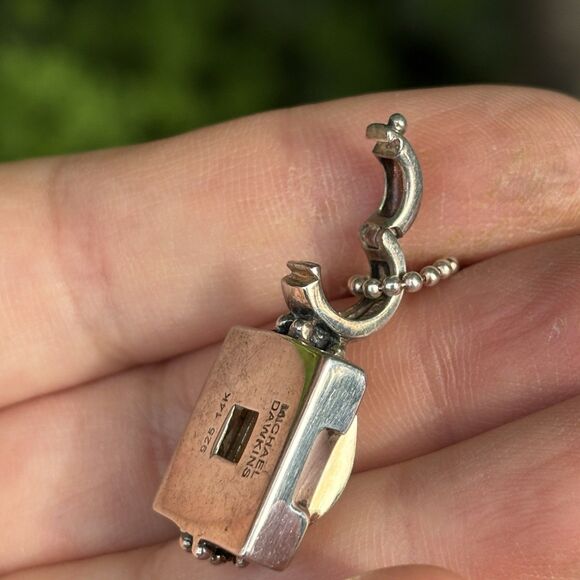 Michael Dawkins Sterling Silver Pearl Necklace & 14k/925 Mabe Pearl Pendant 40g - Picture 5 of 10